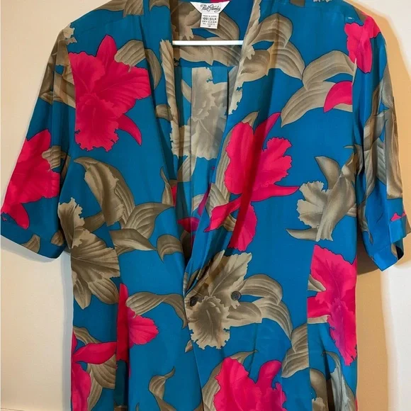 Vintage Paul Stanley 80s Women’s Size 14 Silk Top Floral Retro 90s Butter Mom - Picture 4 of 13